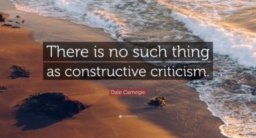 Constructive Criticism Constructive Criticism